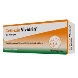 Cetirizin Vividrin 10 mg Filmtabletten bei Allergien 7 St Filmtabletten