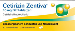 CETIRIZIN Zentiva 10 mg Filmtabletten 50 St