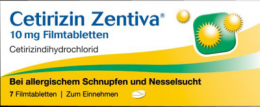 CETIRIZIN Zentiva 10 mg Filmtabletten 7 St