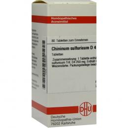CHININUM SULFURICUM D 4 Tabletten 80 St Tabletten