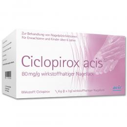 CICLOPIROX acis 80 mg/g wirkstoffhalt.Nagellack 6 g Wirkstoffhaltiger Nagellack