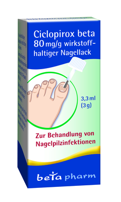 CICLOPIROX beta 80 mg/g wirkstoffhalt.Nagellack 3.3 ml