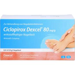CICLOPIROX Dexcel 80 mg/g wirkstoffhalt.Nagellack 6,6 ml