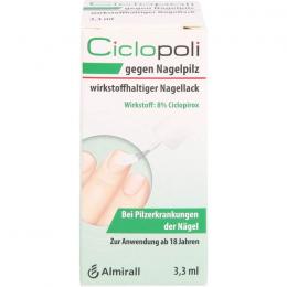 CICLOPOLI gegen Nagelpilz wirkstoffhalt.Nagellack 3,3 ml