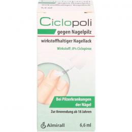 CICLOPOLI gegen Nagelpilz wirkstoffhalt.Nagellack 6,6 ml