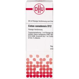 CISTUS CANADENSIS D 12 Dilution 20 ml
