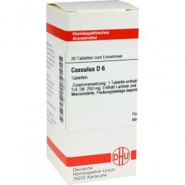 Ein aktuelles Angebot für COCCULUS D 6 Tabletten 80 St Tabletten Homöopathische Einzelmittel - jetzt kaufen, Marke DHU-Arzneimittel GmbH & Co. KG.