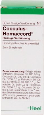 COCCULUS HOMACCORD Tropfen 30 ml
