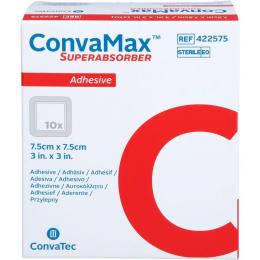 CONVAMAX Superabsorber adhäsiv 7,5x7,5 cm 10 St.