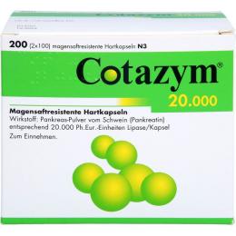 COTAZYM 20.000 Pellets magensaftresistente Kapseln 200 St.