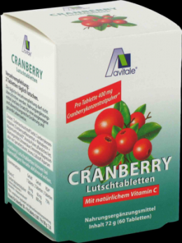 CRANBERRY LUTSCHTABLETTEN 60 St