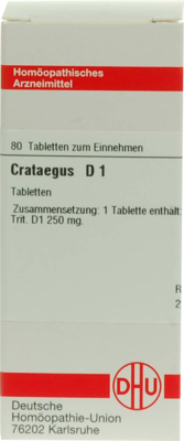 CRATAEGUS D 1 Tabletten 80 St