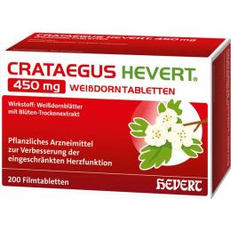 CRATAEGUS HEVERT 450 mg Weißdorntabletten 200 St.