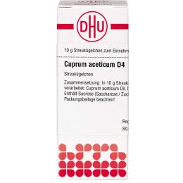 CUPRUM ACETICUM D 4 Globuli 10 g