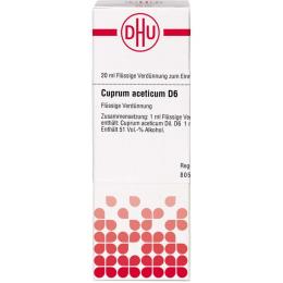 CUPRUM ACETICUM D 6 Dilution 20 ml