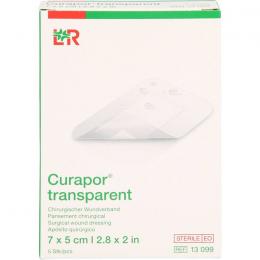 CURAPOR Wundverband steril transparent 5x7 cm 5 St.