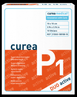 CUREA P1 duo active superabs.Wundaufl.10x10 cm 10 St