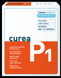 CUREA P1 superabsorb.Wundauflage 10x10 cm 25 St