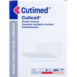 CUTIMED Cuticell Salbenkompresse 7,5x7,5 cm 10 St.