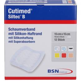 CUTIMED Siltec B Schaumverb.15x15 cm m.Haftr. 12 St.