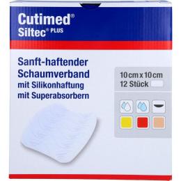 CUTIMED Siltec Plus Schaumverb.10x10 cm haftend 12 St.