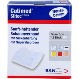 CUTIMED Siltec Plus Schaumverb.5x6 cm haftend 12 St.