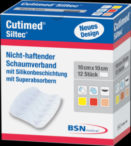 CUTIMED Siltec Schaumverb.10x10 cm nicht haftend 12 St