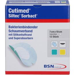 CUTIMED Siltec Sorbact B PU-Verb.7x10cm oval 12 St.