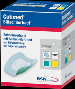 CUTIMED Siltec Sorbact PU-Verb.10x10 cm 12 St