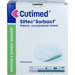CUTIMED Siltec Sorbact PU-Verb.4,5cm o.Haftrand 12 St.