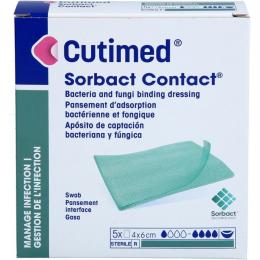 CUTIMED Sorbact Contact Kompressen 4x6 cm steril 5 St.