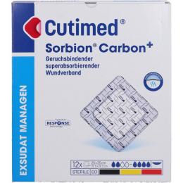 CUTIMED Sorbion Carbon Wundverb.25x25 cm steril 12 St.