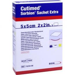 CUTIMED Sorbion Sachet Extra Wundaufl.5x5 cm 5 St.