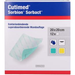 CUTIMED Sorbion Sorbact Wundauflage 20x20 cm 12 St.