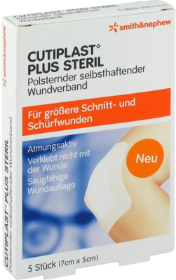 CUTIPLAST Plus steril 5x7 cm Verband 5 St