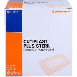 CUTIPLAST Plus steril 7,8x10 cm Verband 55 St.