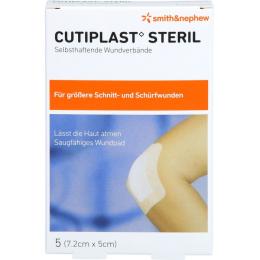 CUTIPLAST steril Wundverband 5x7,2 cm 5 St.