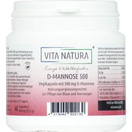 D-MANNOSE KAPSELN 500 mg 60 St. (37,38 g)