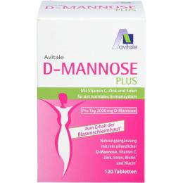 D-MANNOSE PLUS 2000 mg Tabl.m.Vit.u.Mineralstof. 120 St. (148,8 g)