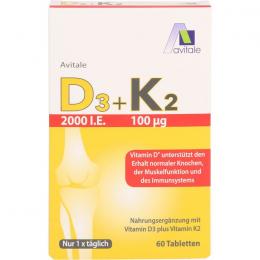 D3+K2 2000 I.E.+100 µg Tabletten 60 St.