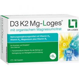 D3 K2 MG-Loges Kapseln 180 St.