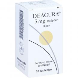 Ein aktuelles Angebot für DEACURA 5 mg Tabletten 50 St Tabletten Vitaminpräparate - jetzt kaufen, Marke Dermapharm AG Arzneimittel.
