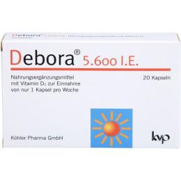 DEBORA 5.600 I.E. Kapseln 20 St. (9,6 g)