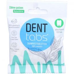 DENTTABS Zahnputztabletten stevia-mint o.Fluorid 125 St.