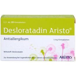DESLORATADIN Aristo 5 mg Filmtabletten 20 St.