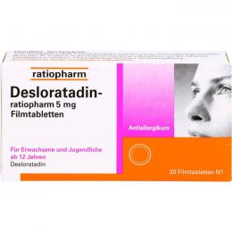 DESLORATADIN-ratiopharm 5 mg Filmtabletten 20 St.