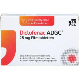 DICLOFENAC ADGC 25 mg Filmtabletten 20 St.