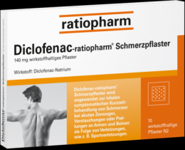 DICLOFENAC-ratiopharm Schmerzpflaster 10 St