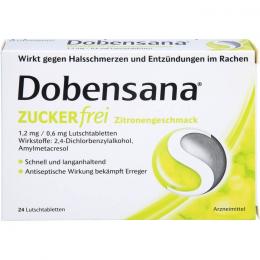 DOBENSANA zuckerfrei Zitronengesc.1,2mg/0,6mg Lut. 24 St.