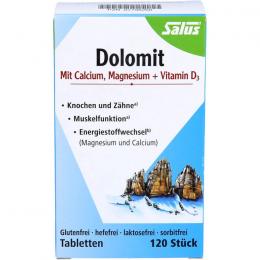 DOLOMIT Tabletten m.Calcium Magnesium Vit.D3 Salus 120 St.